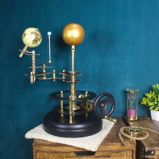 Orrery Unique and Luxury Tellurion Fully, Functional Antique Orrery in Black and Gold Finish, Perfect Housewarming Gift and Gift for Husband