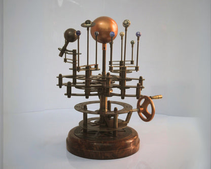 Solar System Celestial Model Fully Functional Antique Orrery with Saturn