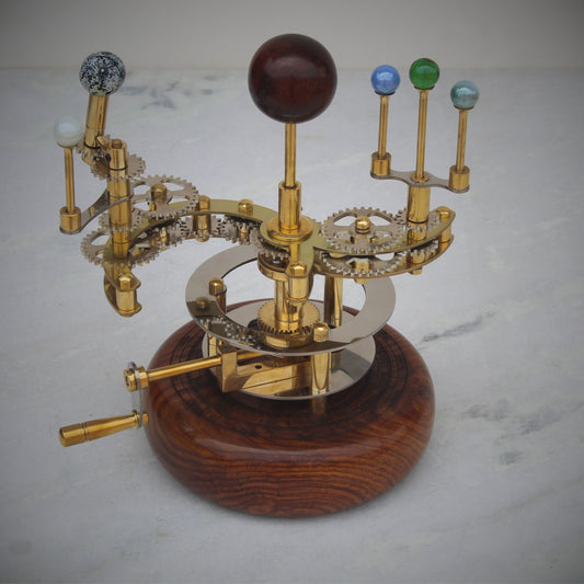 Brass Orrery a Luxury Art Piece for Book Shelves and Rustic Home Decor, a Functional Model of Solar System