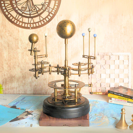 Rustic Solar System Model Steampunk Fully Functional Tellurion Celestial Gift for Astro Lovers Orrery Antique Gift