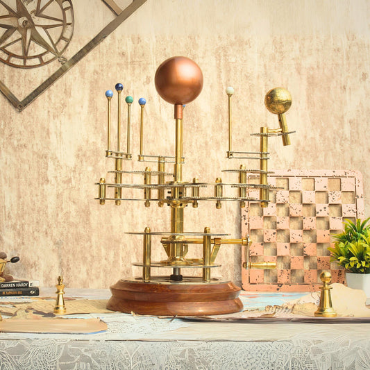 French Decor Orrery, Functional Model of Solar System, Earth and Moon