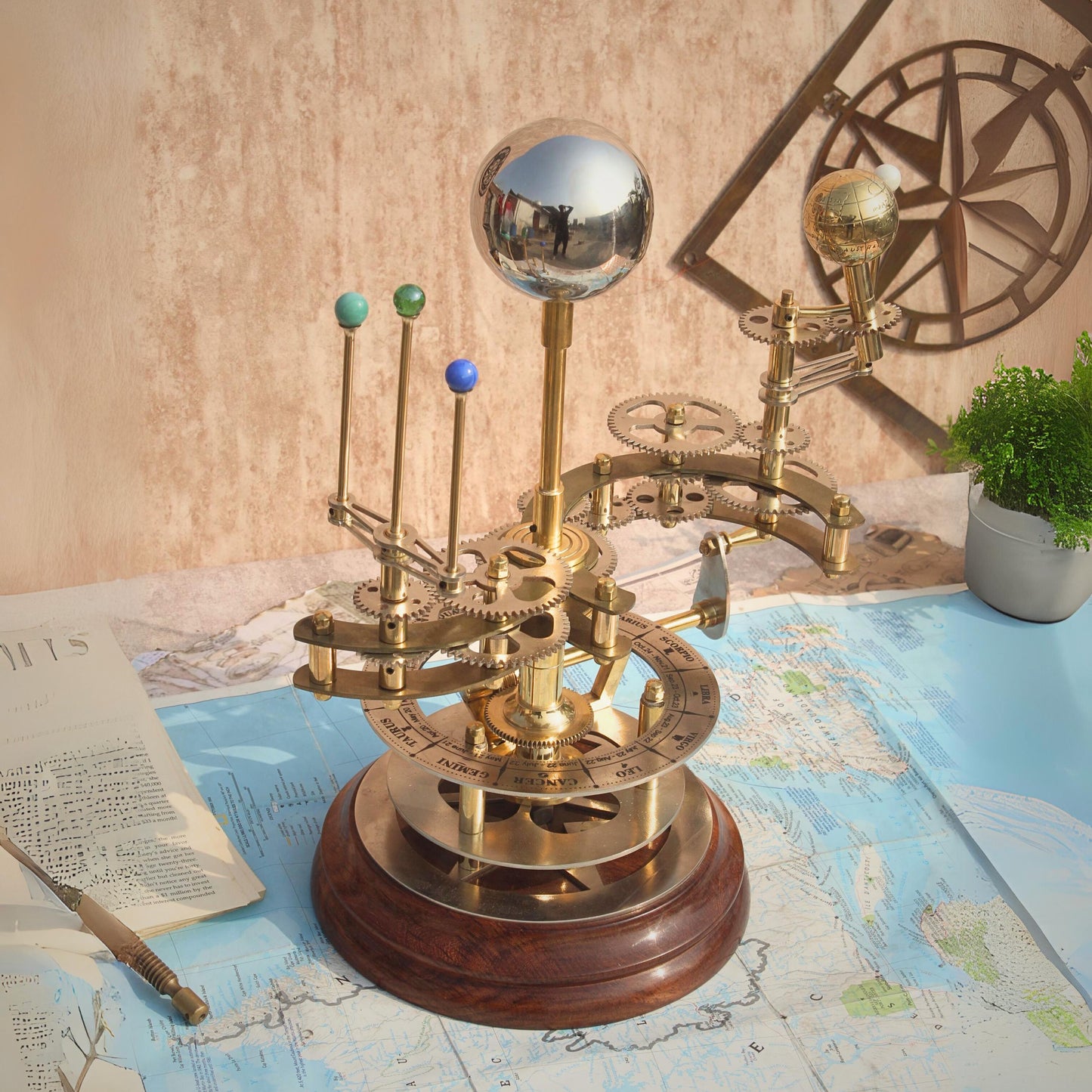 Orrery Fully Functional Tellurion Celestial Gift for Astro Lovers Orrery Christmas Gift