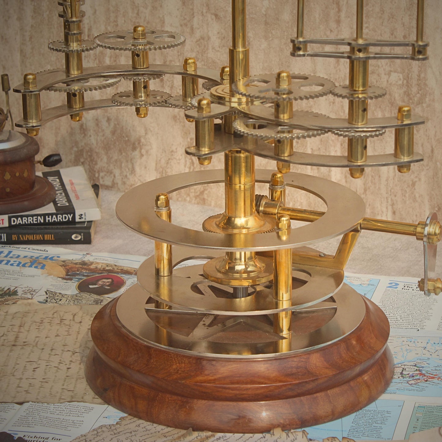 Solar System Model Fully Functional Tellurion Celestial Gift for Astro Lovers Orrery Antique Gift