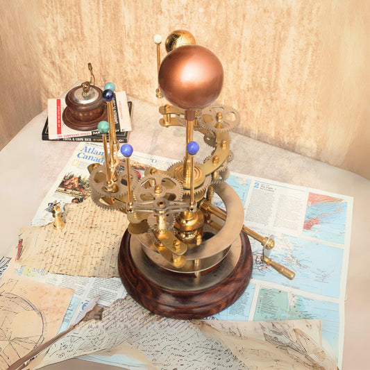 Brass Orrery - Working Model of how Earth and Moon Revolve around its orbit